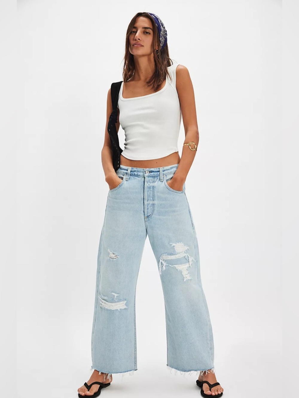 Free people citizens of humanity Ayla Rae crop 27 Vaquero $258 NWT